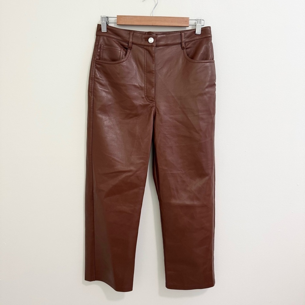 Wilfred Melina Faux Leather Brown Pants - Picture 2 of 8